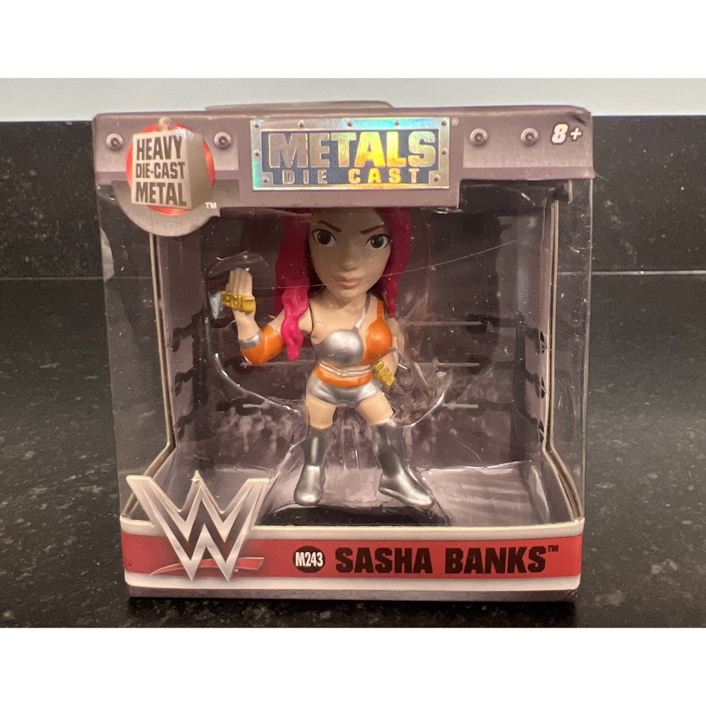 WWE Jada Toys 2017 - Sasha Banks 2.5 Mini Figure - Die-Cast Metals M243‎ New